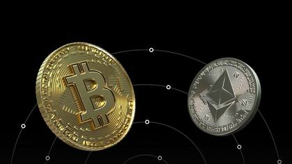 Representación de Bitcoin y Ethereum