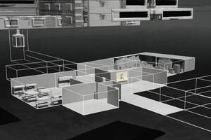 Representación de las bóvedas debajo del hospital Al-Sahel compartida por Isarel
