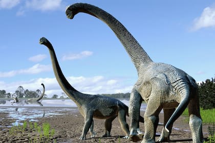 Representación de un titanosaurio