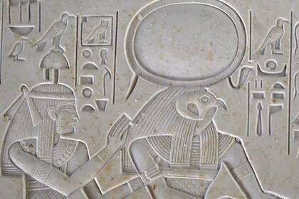 Representación del dios del Sol en el antiguo Egipto