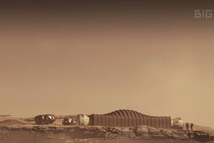 Representación visual en Marte del concepto de Mars Dune Alpha