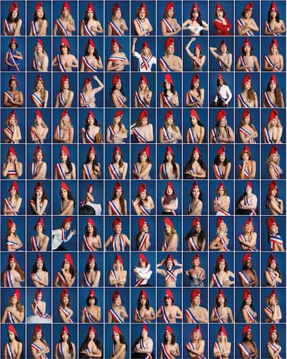 Representaciones de Marianne por 92 mujeres francesas (Foto: @sylviecastioni)