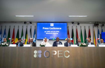 Representantes de la OPEP, hoy, en Viena