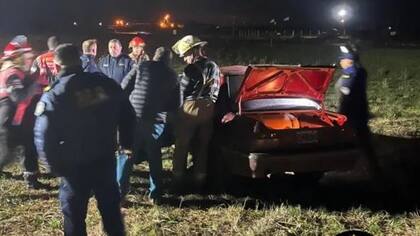 Rescataron a un hombre tras chocar contra un caballo en Ruta 18