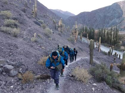 Rescate de una mujer en la alta montaña, en Salta