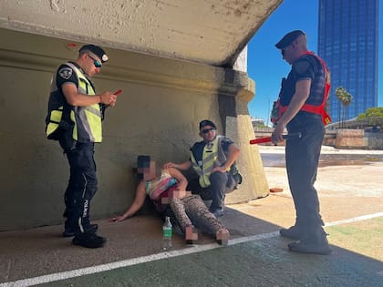 Rescate de una mujer en un río de Córdoba.