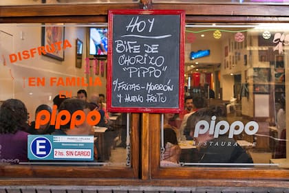 El bife de chorizo, uno de los platos emblemáticos de Pippo