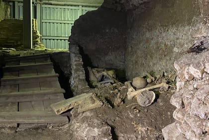 Restos de Iglesia Paleocristiana sobre la que se construyó el Palazzo (foto de Elisabetta Piqué)