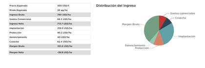 Resultado económico esperado del girasol, campaña 2023/24