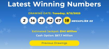 Resultados de la Lotería Mega Millions