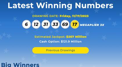 Resultados de la lotería Mega Millions del 17 de noviembre