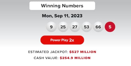 Resultados de la lotería Powerball del 11 de septiembre