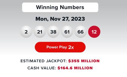 Resultados de la lotería Powerball del 27 de noviembre