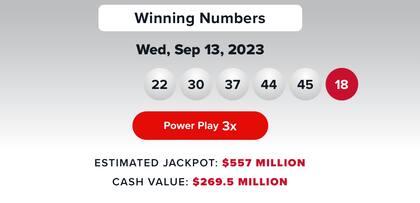 Resultados de Powerball del 13 de septiembre