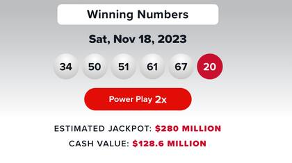 Resultados de Powerball del 18 de noviembre