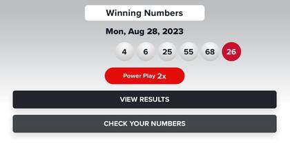Resultados de Powerball del 28 de agosto