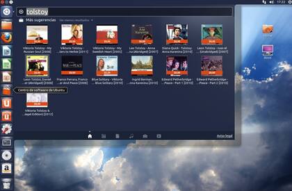 Resultados de una búsqueda en Ubuntu 12.10: integran los de Amazon