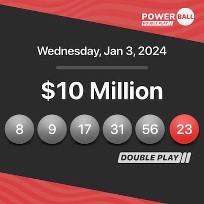 Resultados del Double Play de la lotería Powerball del 1° de enero