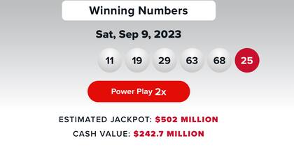 Resultados del Powerball del 9 de septiembre