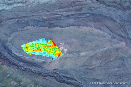 Resultados preliminares del escaneo GPR de 2019 en el sitio del arca de Noé de Durupinar (Foto: noahsarkscans)