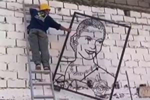 Retiran un cuadro de Evita en el Barrio 31