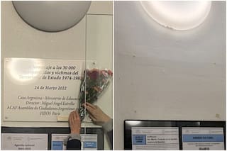 Retiran una placa conmemorativa de las víctimas de la dictadura de la Casa de Argentina en París