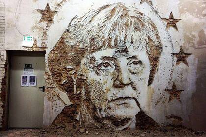 Retratada por el portugués Alexandre Farto, alias Vhils