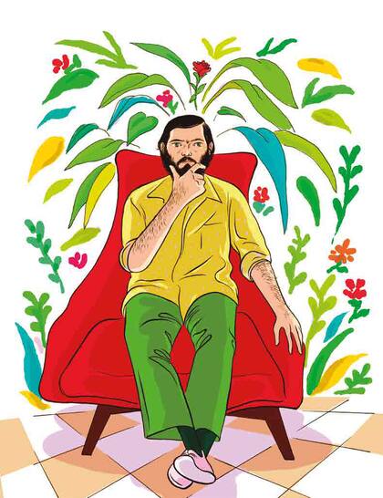 Retrato de Cortázar en la biografía ilustrada de Jesús Marchamalo y Marc Torices