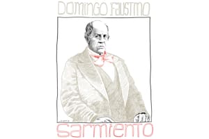 Retrato de Domingo Faustino Sarmiento ilustrado por Max Aguirre