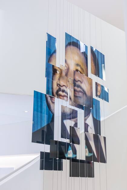 Retrato de Martin Luther King en el Centro de Derechos Humanos y Civiles.