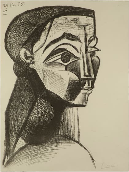 Retrato de mujer II, Pablo Picasso, 1955