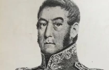 Retrato de San Martín a los 50 años por el belga Jean Baptiste Madou