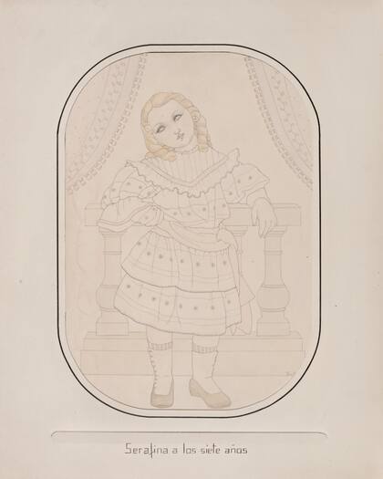 Retrato de Serafina a los 7 años (1931), una de las obras que Yente le mostró a Del Prete cuando se conocieron y que se salvaron de la destrucción