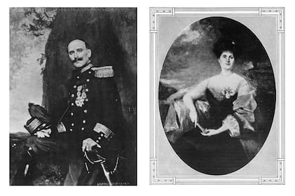 Retrato del coronel Alfredo Urquiza por Ferrier (1910). Su esposa, Lucila Anchorena.
