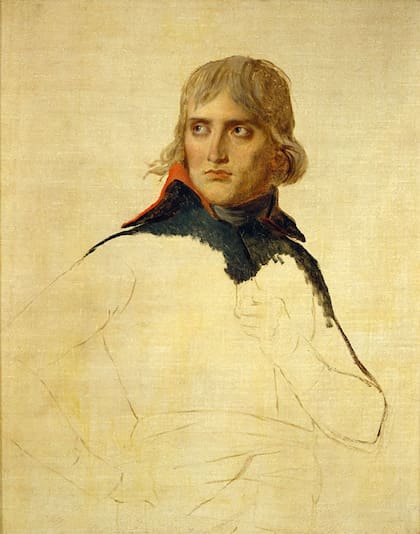 Retrato inconcluso de Napoleón hecho por Jacques-Louis David luego de que él rehusara posar pues "es el carácter el que dicta lo que se debe pintar ... Nadie sabe si los retratos de los grandes hombres se parecen a ellos, basta con que su genio viva allí".