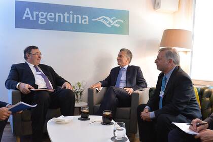 Reunión con el CEO de la empresa petroquímica y energética Total, Patrick Pouyanné. Participó también el ministro de Energía, Juan José Aranguren