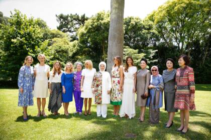 Juliana Awada y las primeras damas del G20 en Villa Ocampo