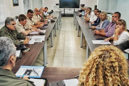 Reunión del comando unificado de seguridad, encabezada por Mercedes La Gioiosa