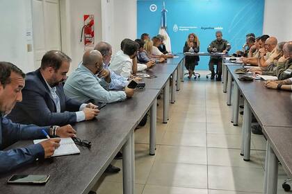 Reunión del comando unificado de seguridad, encabezada por Mercedes La Gioiosa