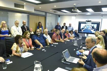 Reunión entre los gremios docentes y el Gobierno, el martes pasado