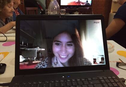 Reunión familiar en Córdoba y yo presente desde la compu