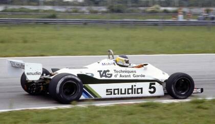 Reutemann, en Brasil, sobre un Williams, como Colapinto