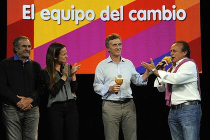 Reutemann, Macri y Del Sel festejaron juntos