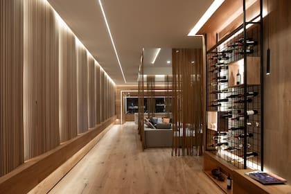 Revestimiento Acoustic Flex Natutal, piso Roble Labrado Natural ¾ x 11, Fibrex Proa Natural.
Espacio 31. Amitranoasiociados By Patagonia Flooring. CASA FOA 2025.