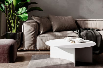 Revestimiento acrílico decorativo de efecto hormigón.