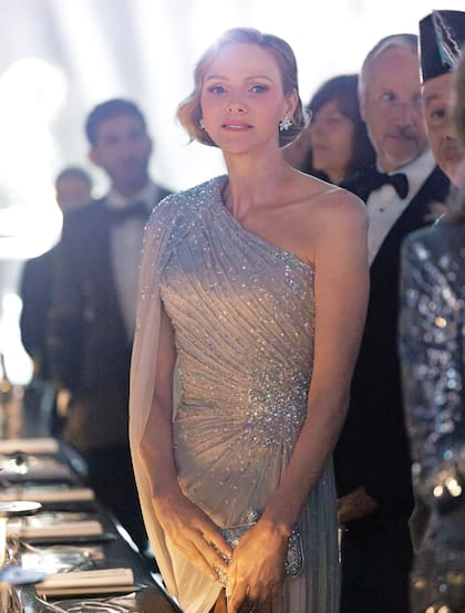 La princesa Charlene, una de las más elegantes de la velada