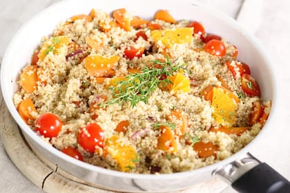 Revuelto de quinoa con vegetales, una opción para incoorporar la quinoa a nuestros alimentos, recomendación de la NASA