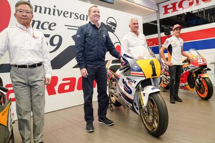 Reyes. Kunimitsu Takahashi, el primer japonés en ganar un GP, junto a Freddie Spencer, Mick Doohan y Marc Márquez, todos campeones con Honda