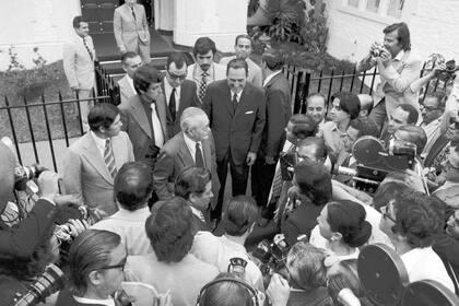 Ricardo Balbín y Juan Domingo Perón se reunieron nuevamente en la casa de la calle Gaspar Campos en noviembre de 1973