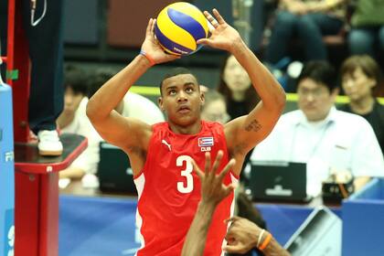 Ricardo Calvo, uno de los jugadores cubanos que no estuvo durante el partido de este domingo ante Portugal